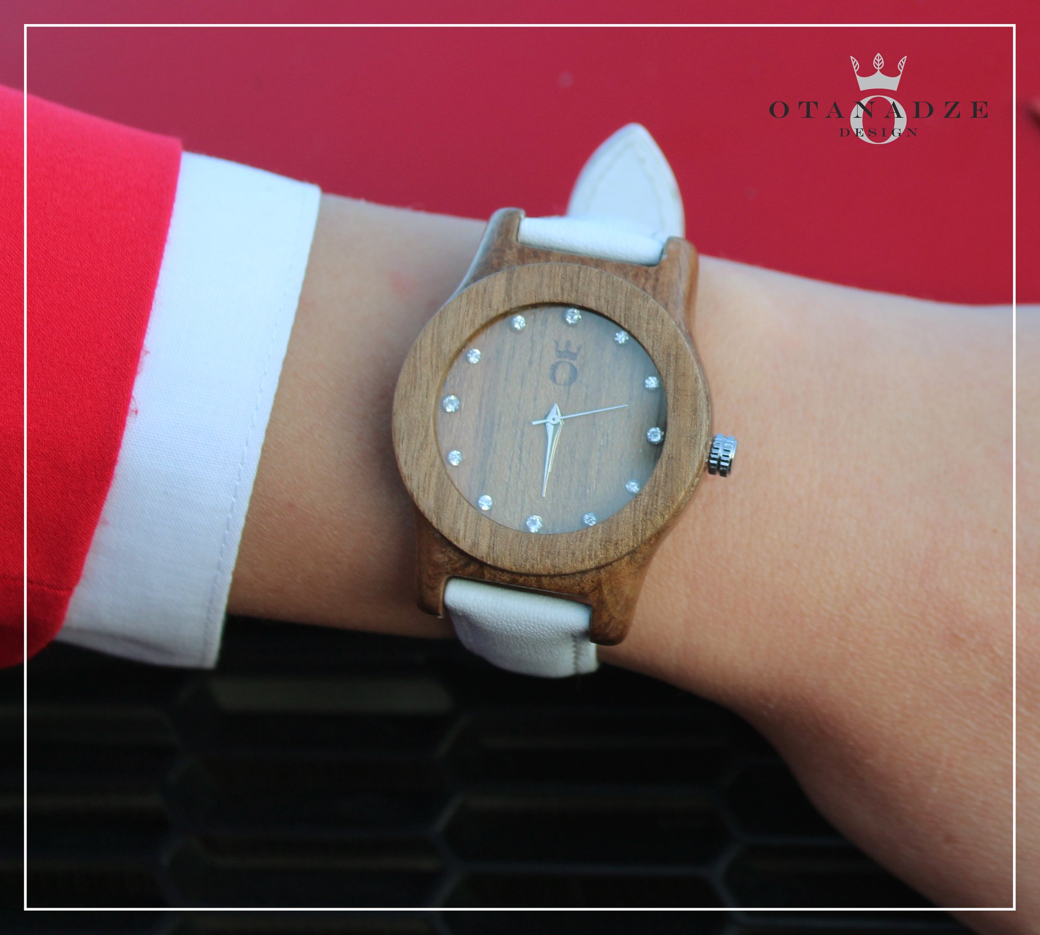 Wooden Watch With Leather