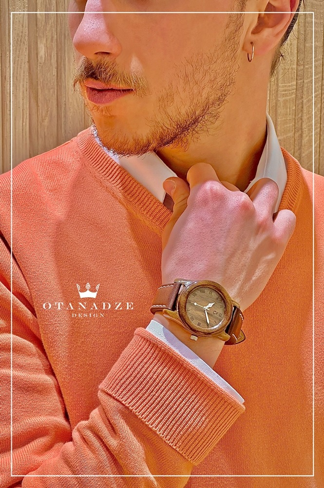 Handmade Wooden Watch With Leather - Image 2