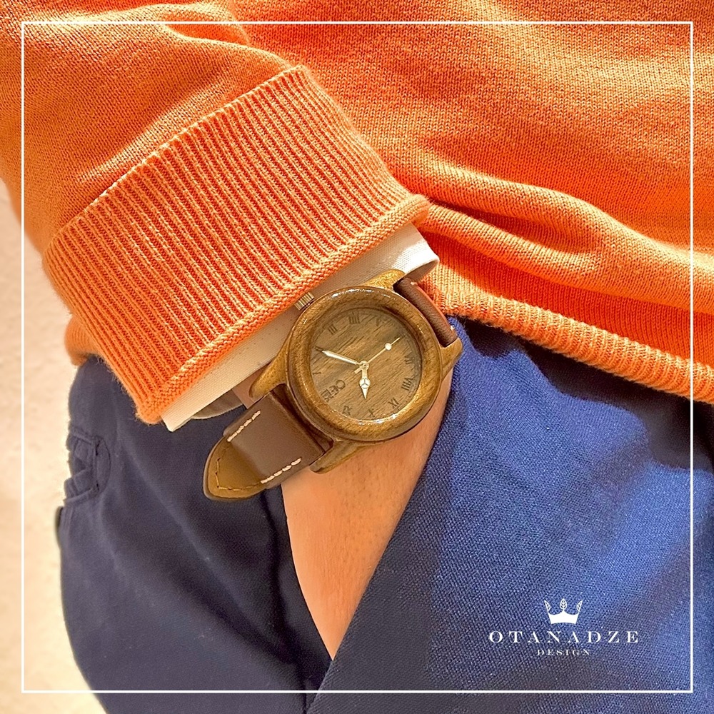 Handmade Wooden Watch With Leather