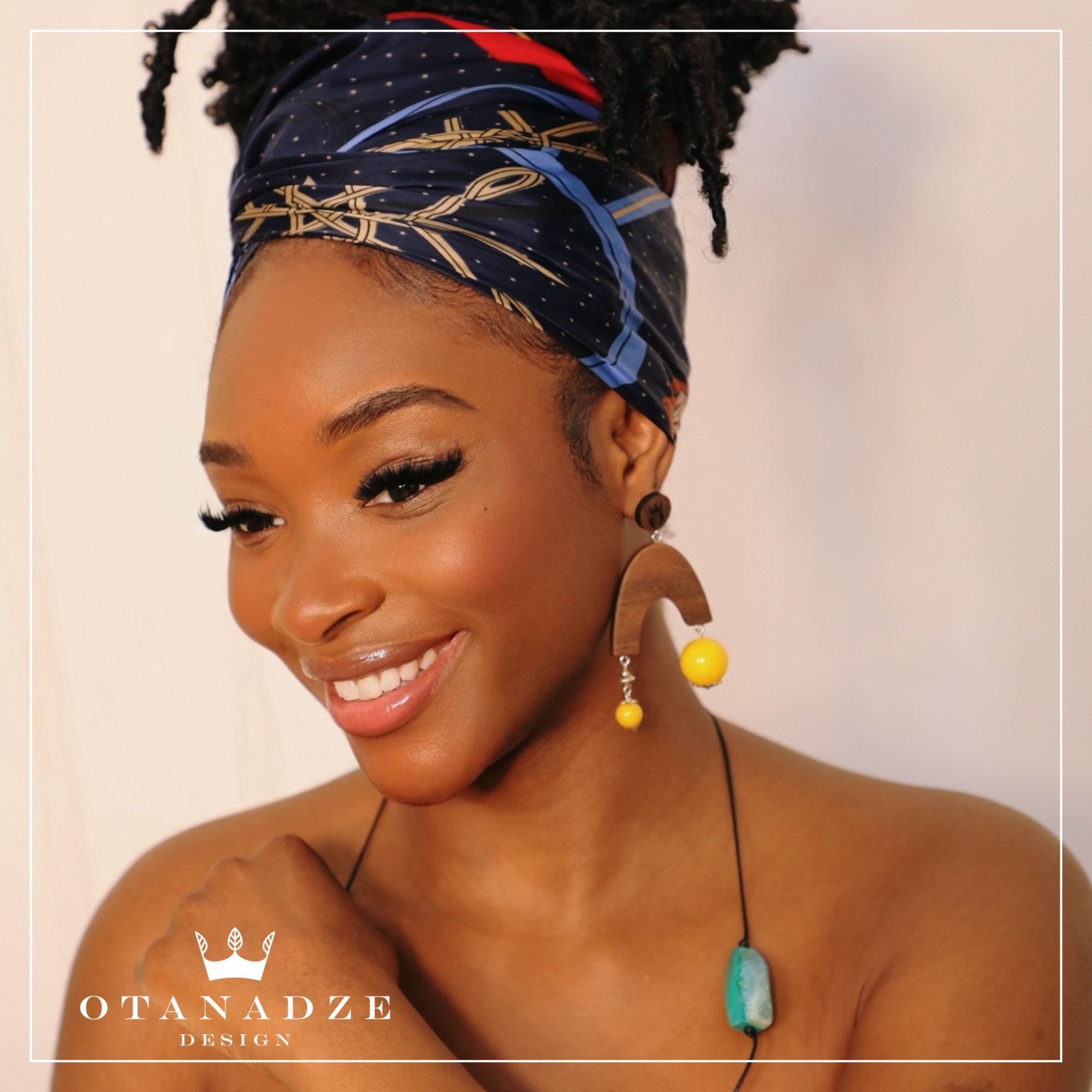 Handmade Wooden Earrings With Yellow Agate